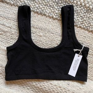 Shop Arq Wide Strap Bra Black
